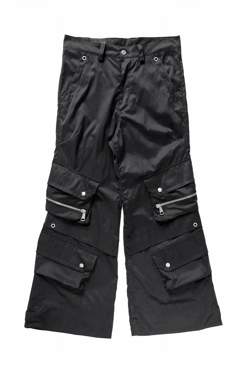 A.F ARTEFACT NYLON CARGO BAGGY PANTS (BLACK)