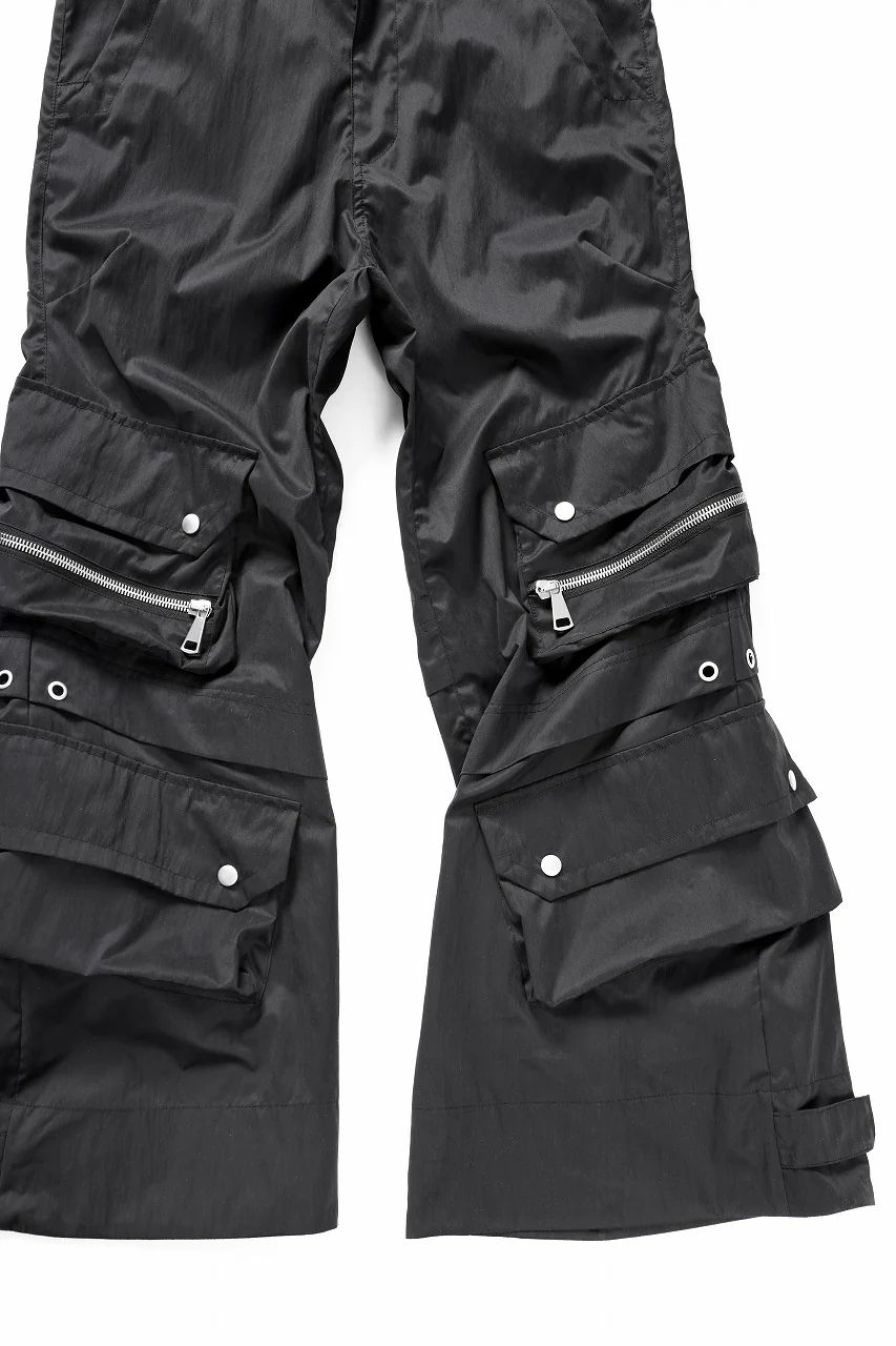 A.F ARTEFACT NYLON CARGO BAGGY PANTS (BLACK) - Image 12