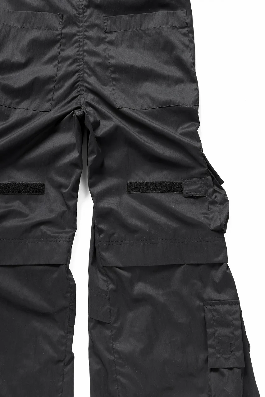 A.F ARTEFACT NYLON CARGO BAGGY PANTS (BLACK) - Image 14