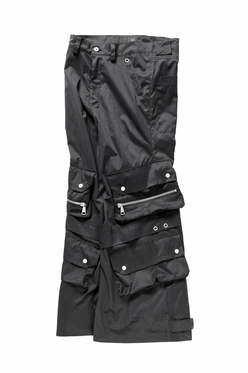 A.F ARTEFACT NYLON CARGO BAGGY PANTS (BLACK) - Image 2
