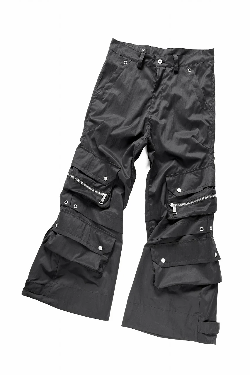 A.F ARTEFACT NYLON CARGO BAGGY PANTS (BLACK) - Image 4