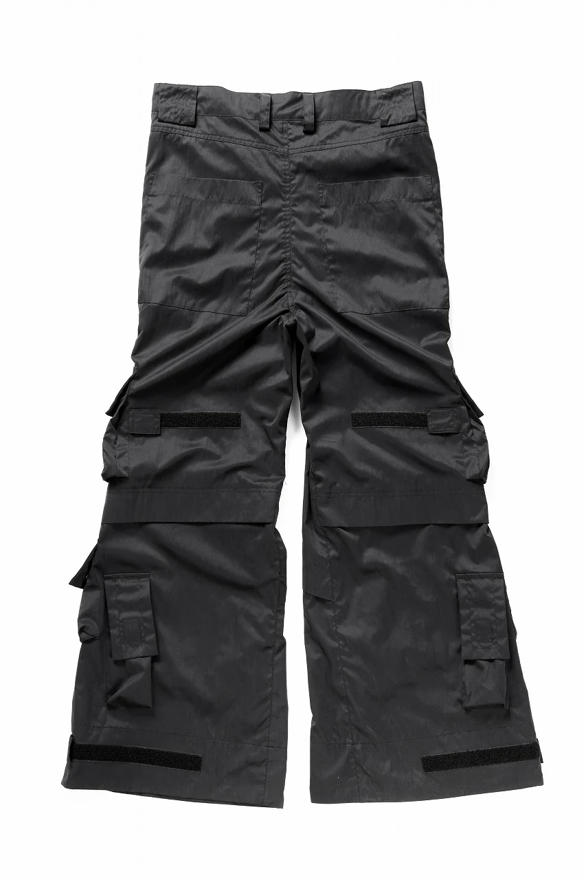 A.F ARTEFACT NYLON CARGO BAGGY PANTS (BLACK) - Image 5
