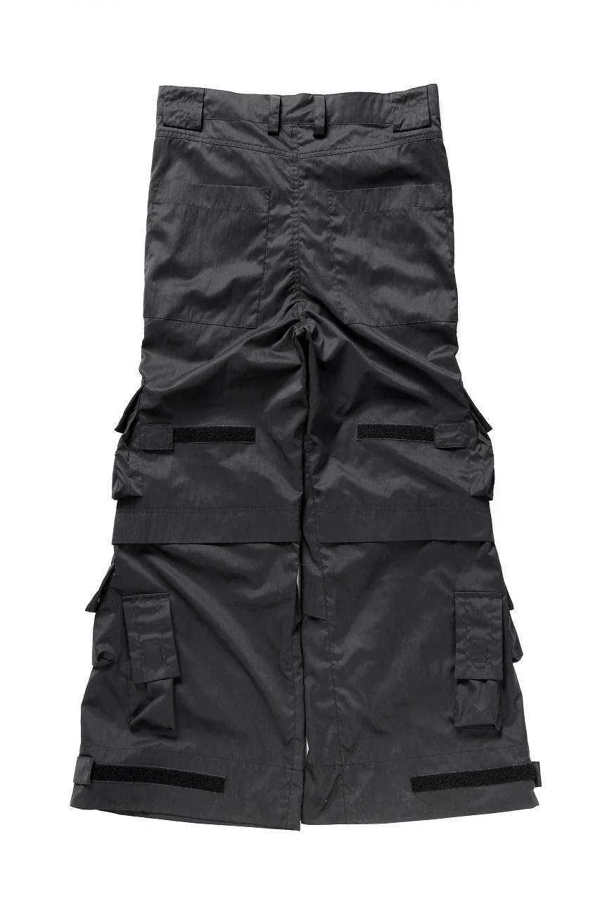 A.F ARTEFACT NYLON CARGO BAGGY PANTS (BLACK) - Image 6