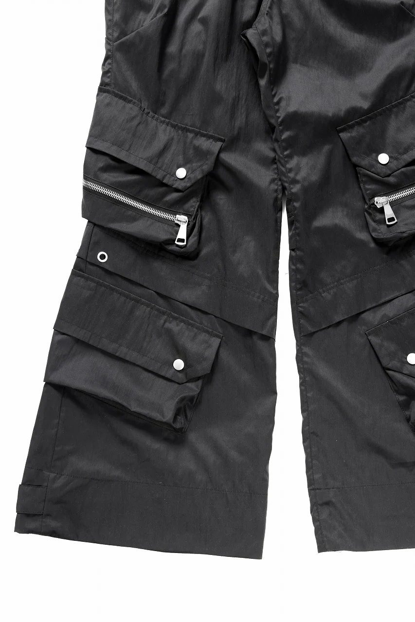 A.F ARTEFACT NYLON CARGO BAGGY PANTS (BLACK) - Image 8