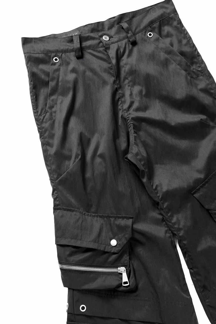 A.F ARTEFACT NYLON CARGO BAGGY PANTS (BLACK) - Image 9