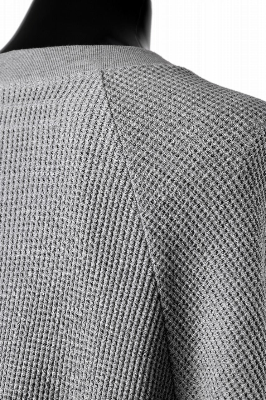 A.F ARTEFACT OVER SIZED DOLMAN LONG PULL OVER / WAFFLE COTTON JERSEY (GREY) - Image 11
