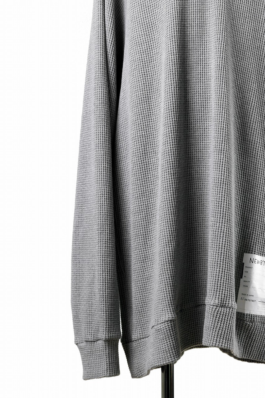 A.F ARTEFACT OVER SIZED DOLMAN LONG PULL OVER / WAFFLE COTTON JERSEY (GREY) - Image 8