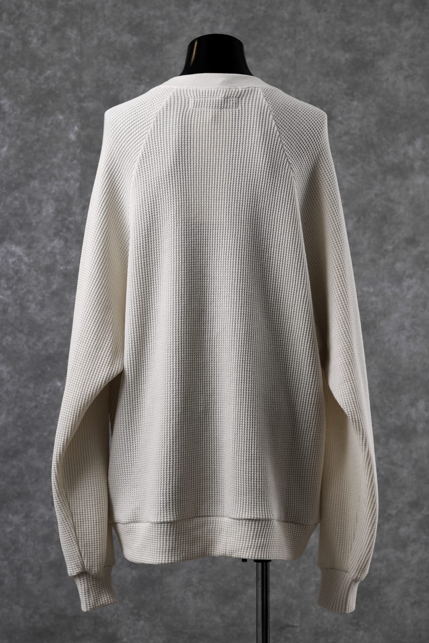 A.F ARTEFACT OVER SIZED DOLMAN LONG PULL OVER / WAFFLE COTTON JERSEY (IVORY) - Image 10