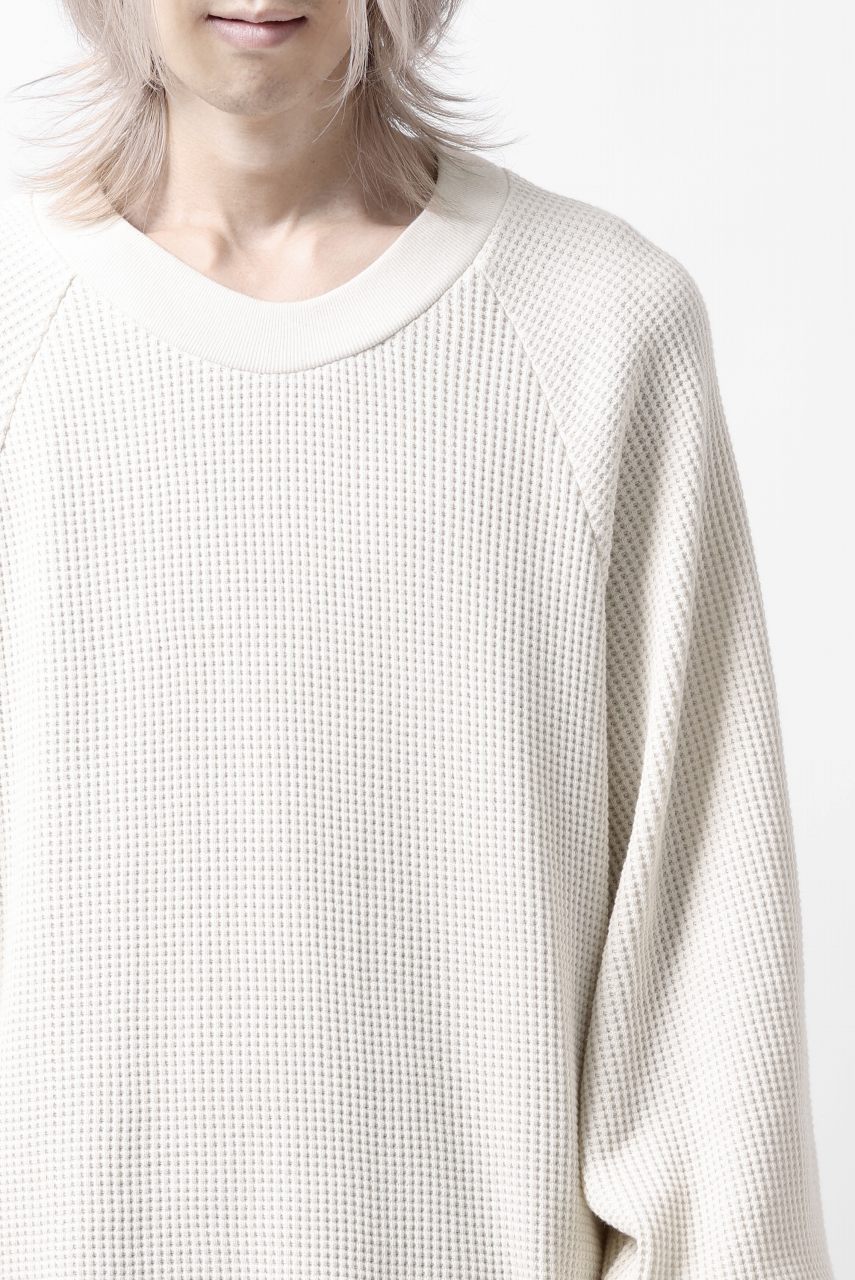 A.F ARTEFACT OVER SIZED DOLMAN LONG PULL OVER / WAFFLE COTTON JERSEY (IVORY) - Image 11