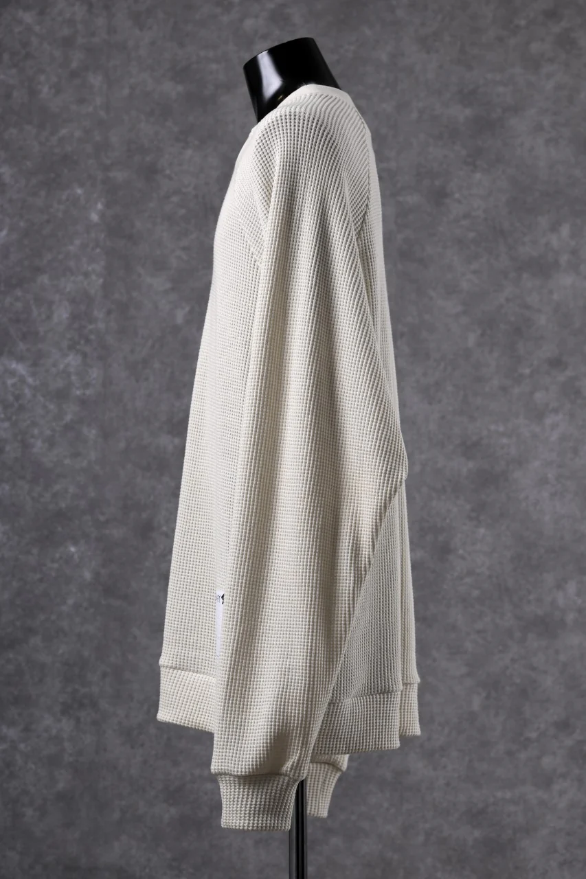 A.F ARTEFACT OVER SIZED DOLMAN LONG PULL OVER / WAFFLE COTTON JERSEY (IVORY) - Image 9