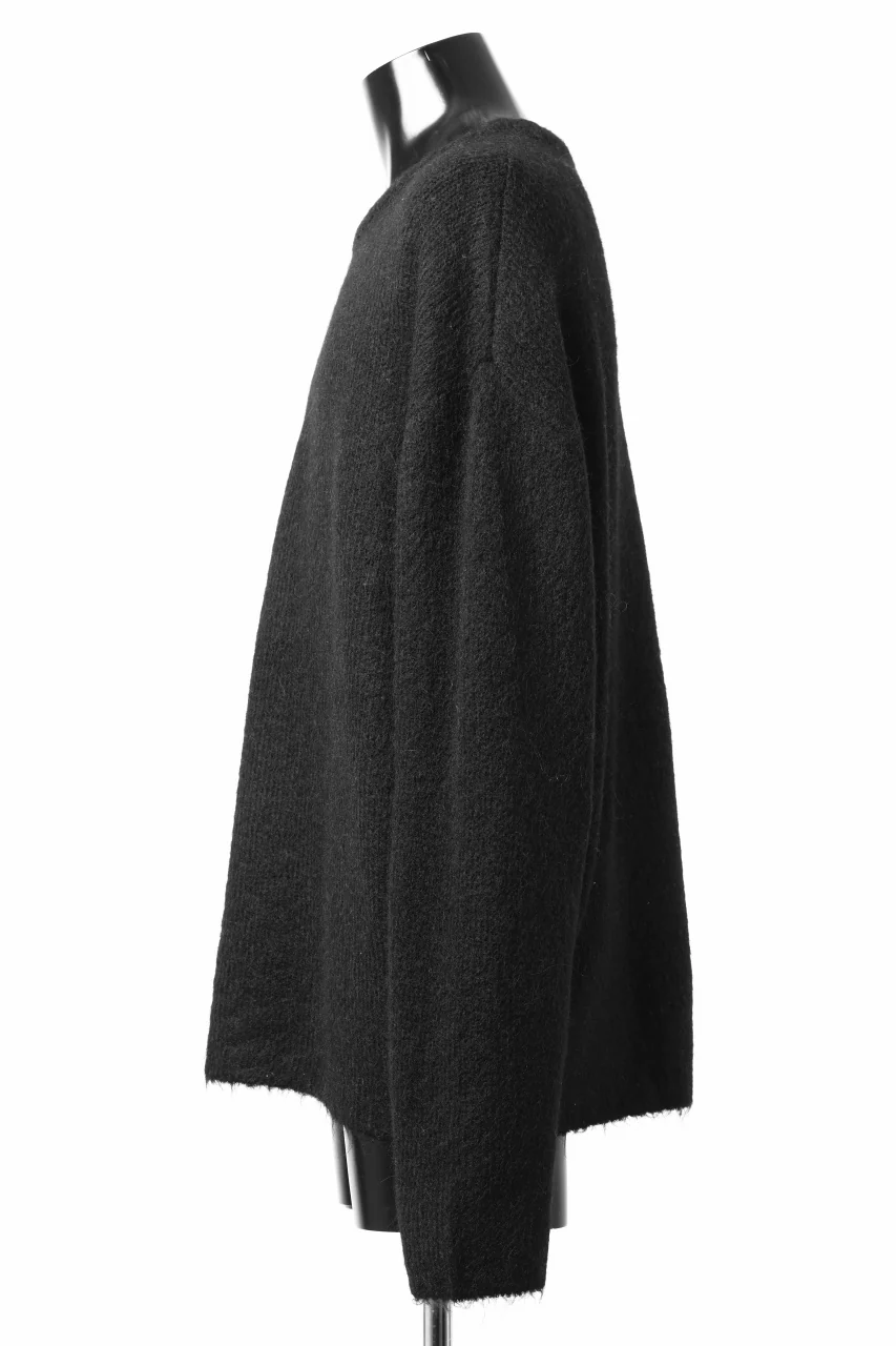 A.F ARTEFACT OVER SIZED KNIT TOPS / MIX WOOL (BLACK) - Image 3