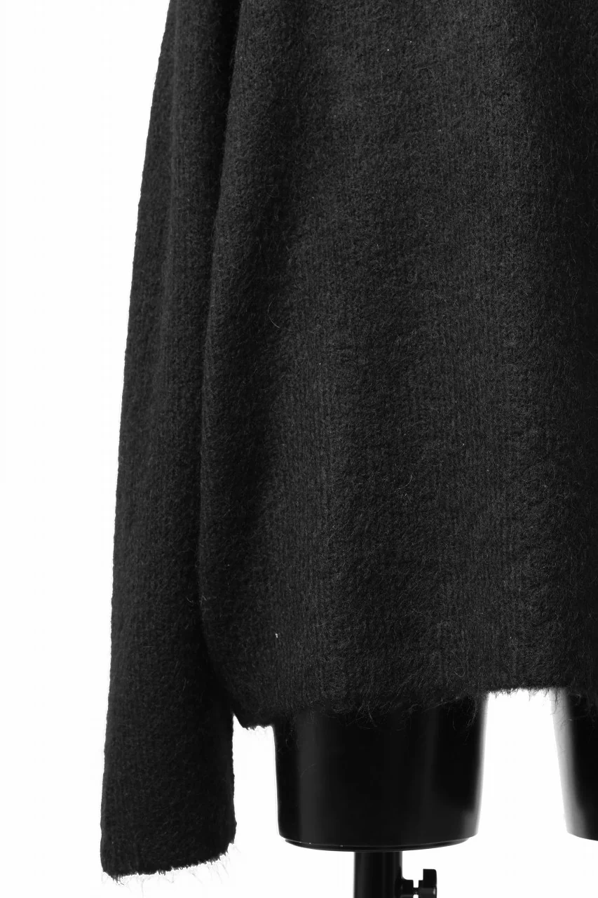 A.F ARTEFACT OVER SIZED KNIT TOPS / MIX WOOL (BLACK) - Image 6