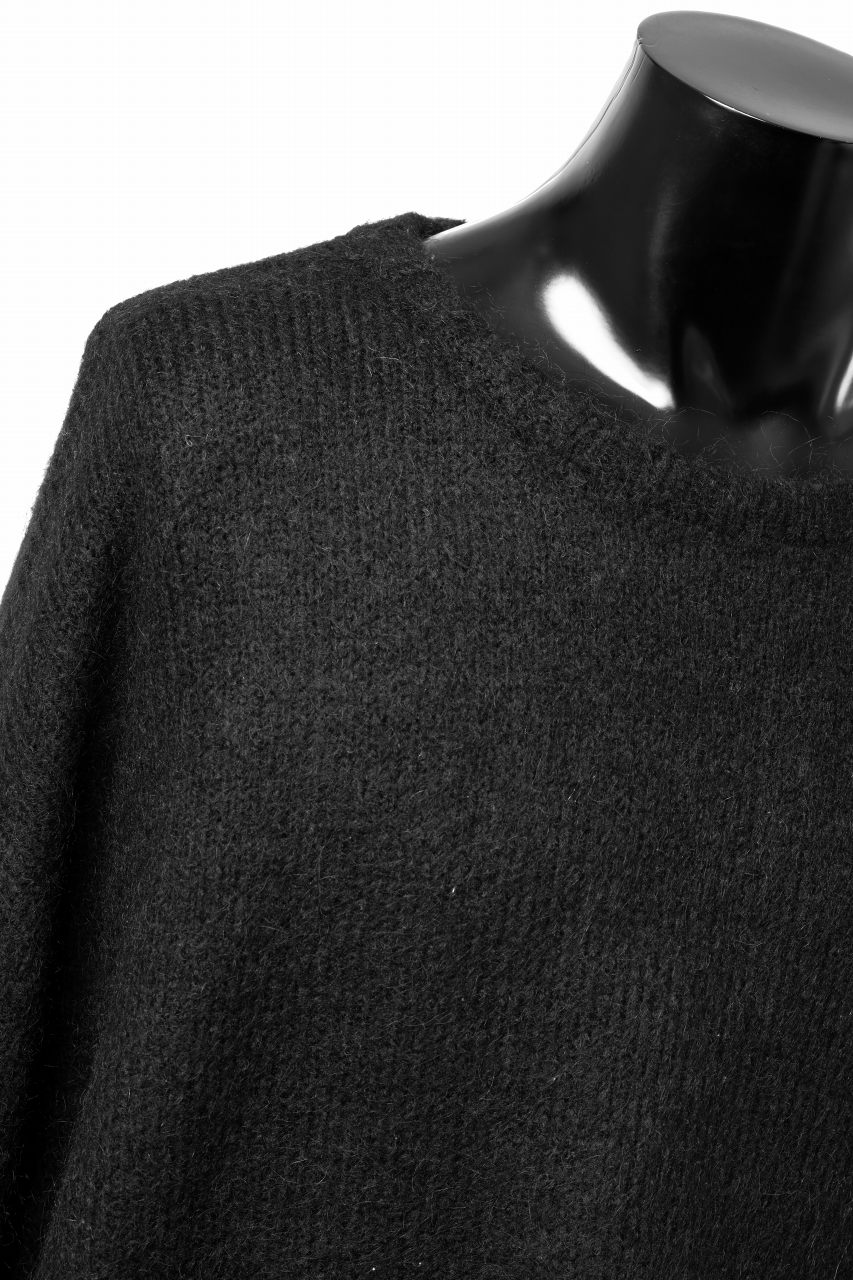 A.F ARTEFACT OVER SIZED KNIT TOPS / MIX WOOL (BLACK) - Image 7
