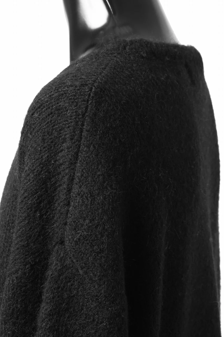 A.F ARTEFACT OVER SIZED KNIT TOPS / MIX WOOL (BLACK) - Image 8