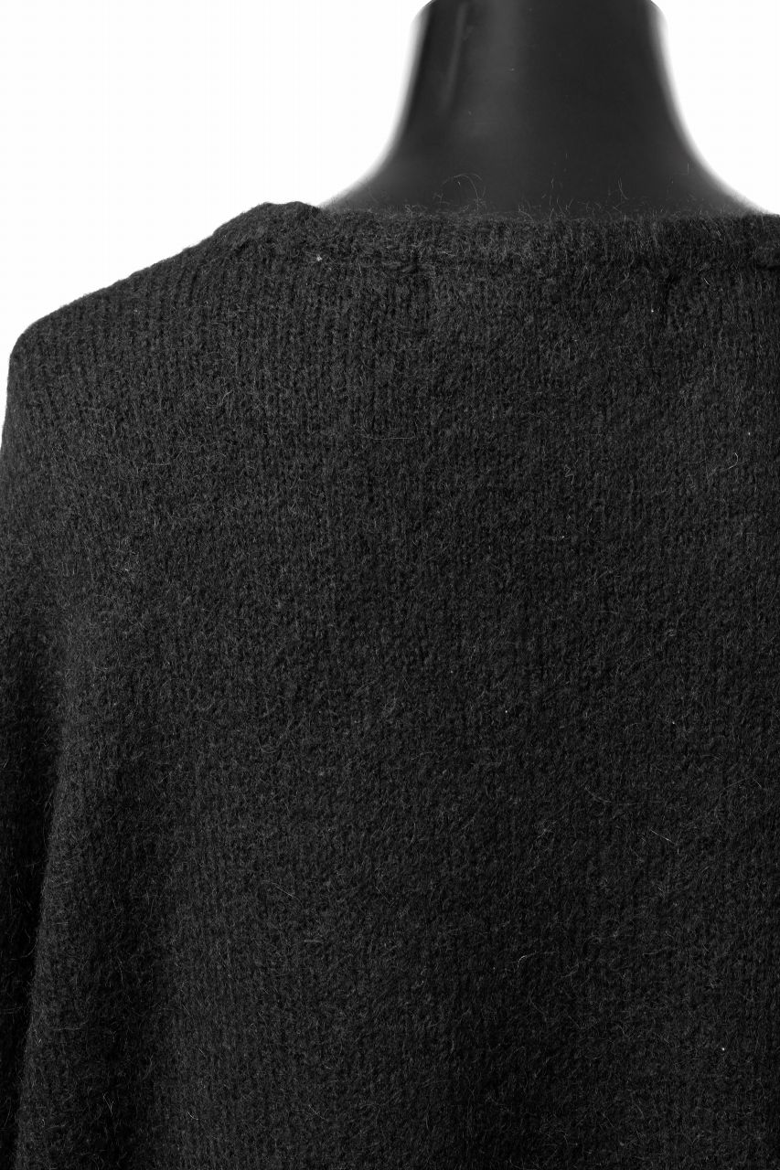 A.F ARTEFACT OVER SIZED KNIT TOPS / MIX WOOL (BLACK) - Image 9