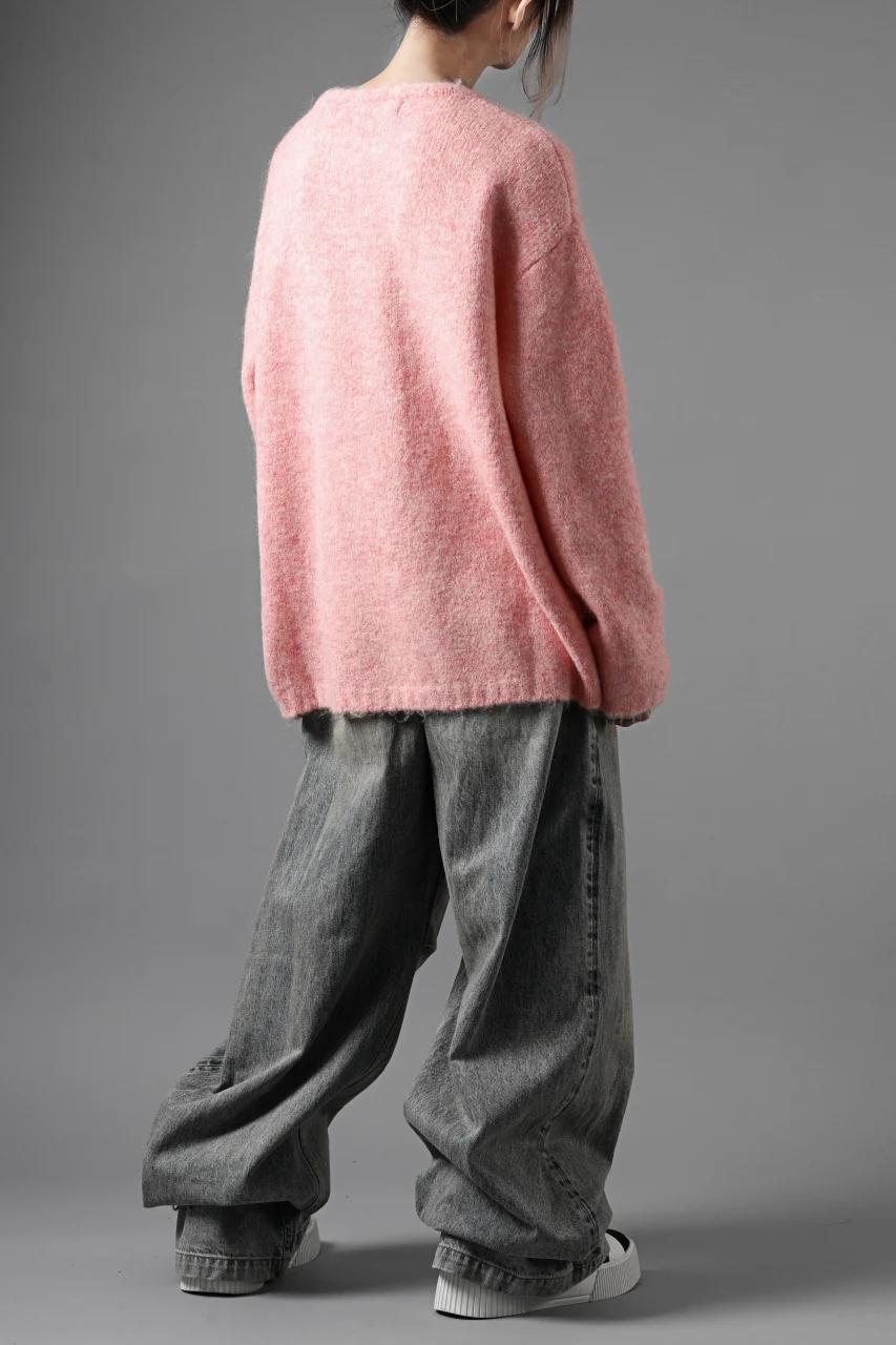 A.F ARTEFACT OVER SIZED KNIT TOPS / MIX WOOL (PINK) - Image 18