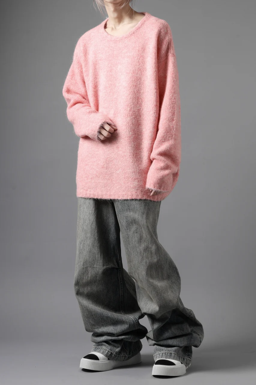 A.F ARTEFACT OVER SIZED KNIT TOPS / MIX WOOL (PINK) - Image 23