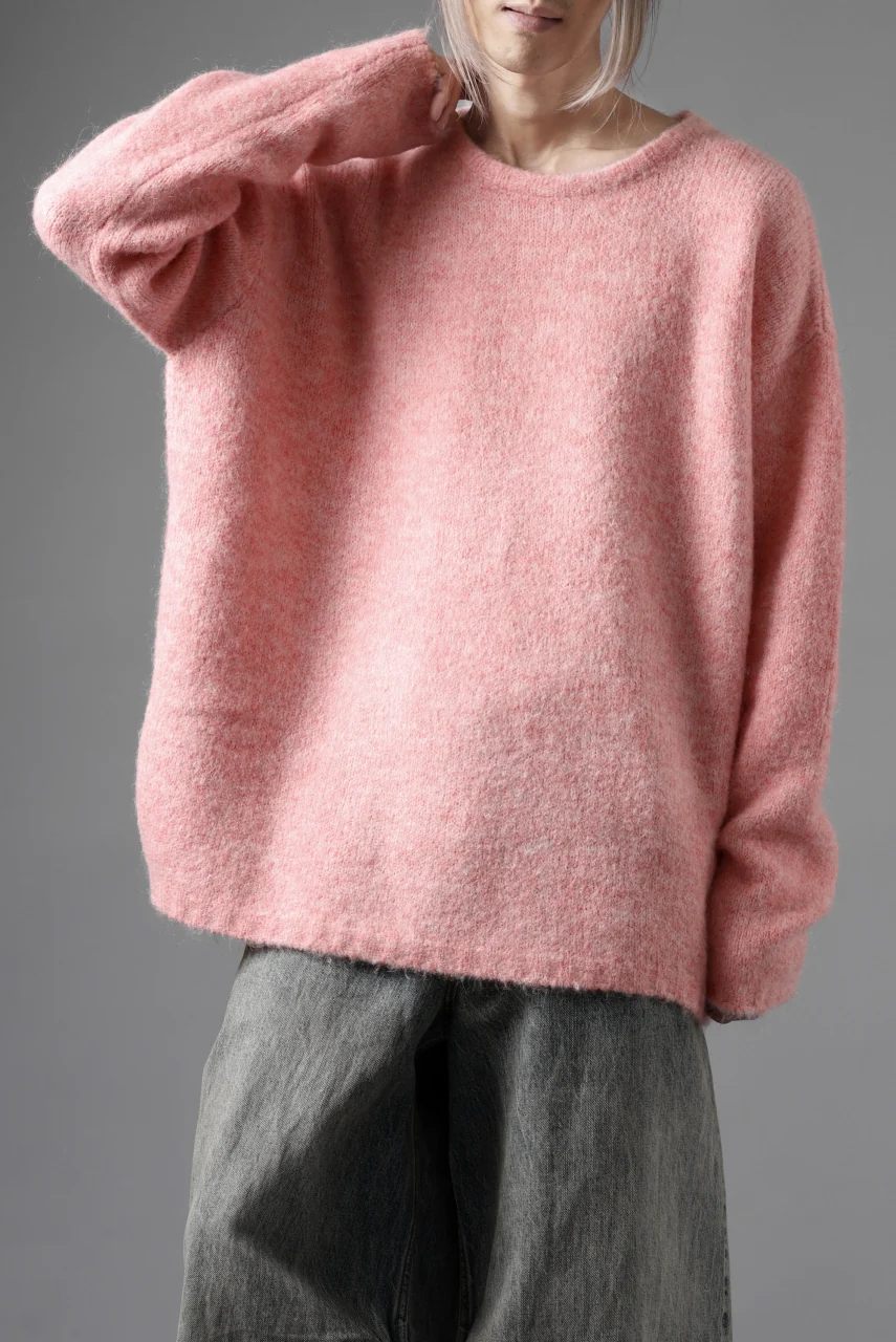 A.F ARTEFACT OVER SIZED KNIT TOPS / MIX WOOL (PINK) - Image 3