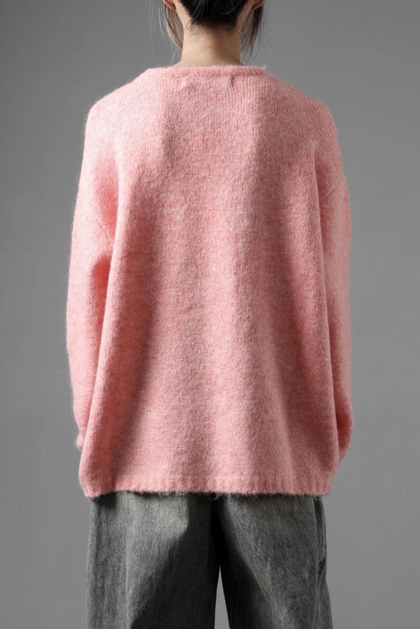 A.F ARTEFACT OVER SIZED KNIT TOPS / MIX WOOL (PINK) - Image 4