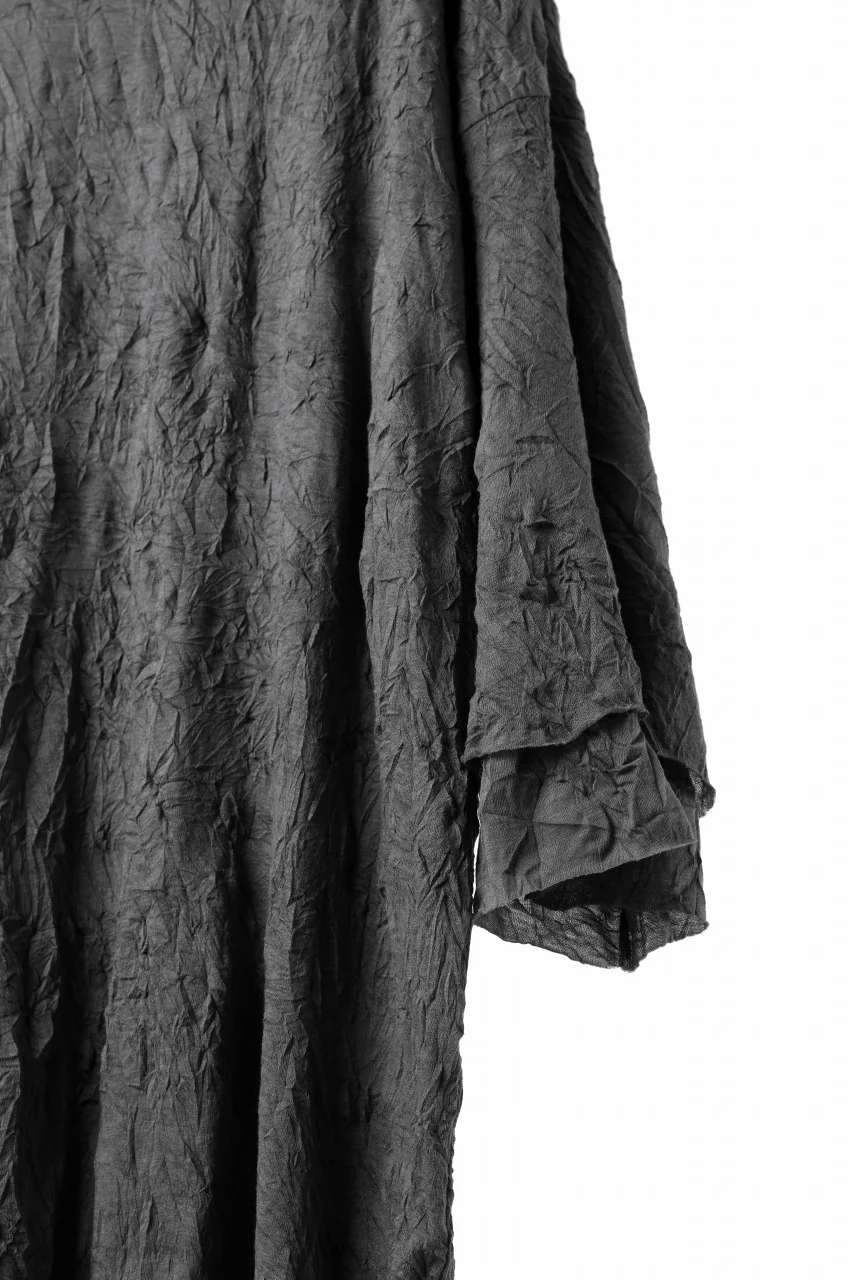 A.F ARTEFACT OVERSIZE LAYERED S/S TEE / GAUZE WASHER JERSEY (GREY) - Image 8