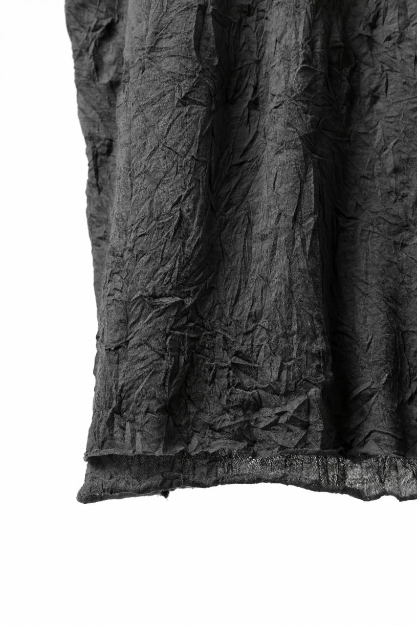 A.F ARTEFACT OVERSIZE LAYERED S/S TEE / GAUZE WASHER JERSEY (GREY) - Image 9
