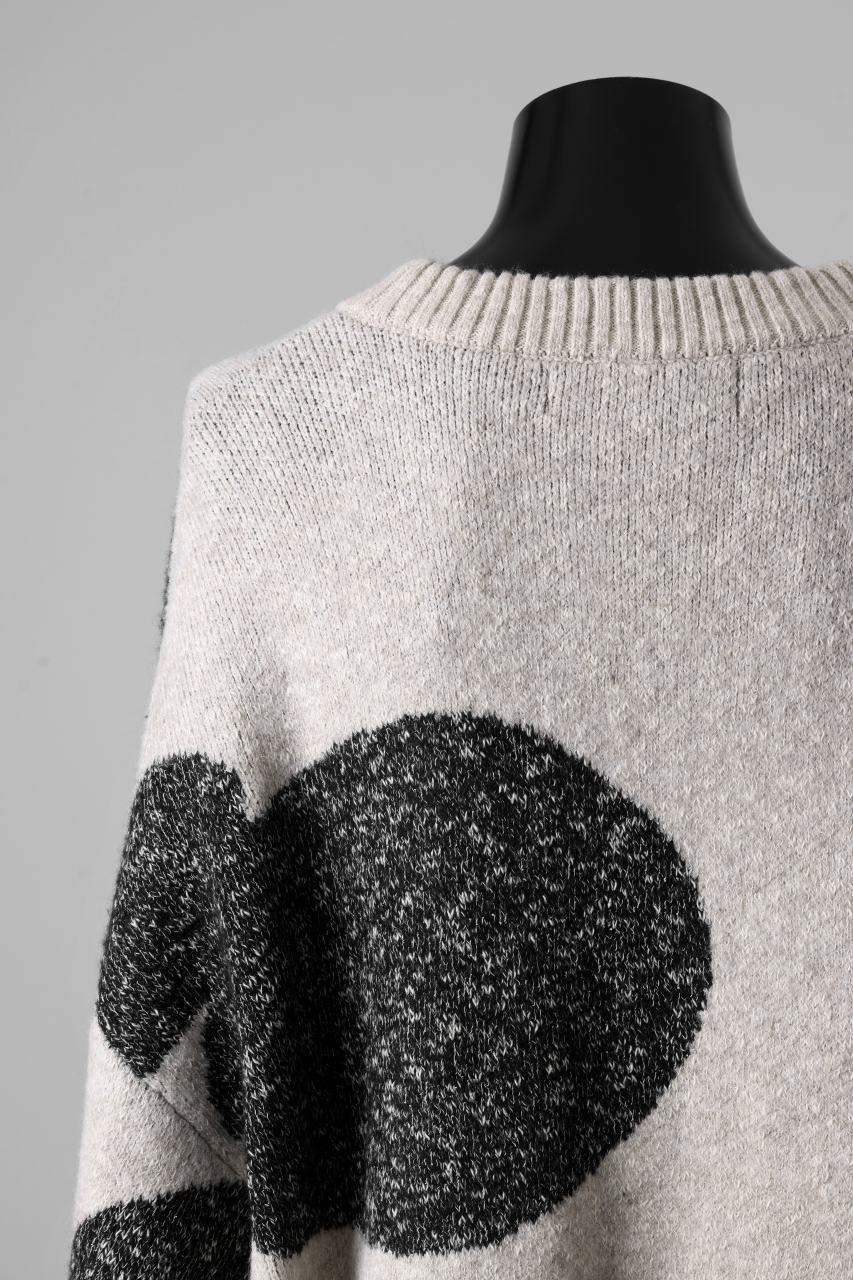 A.F ARTEFACT POLKA PATTERN BLEND KNIT CARDIGAN (BEIGE x GREY) - Image 10
