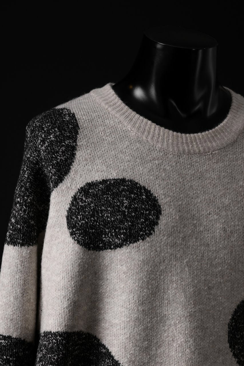 A.F ARTEFACT POLKA PATTERN KNIT TOPS (BEIGE x GREY) - Image 10