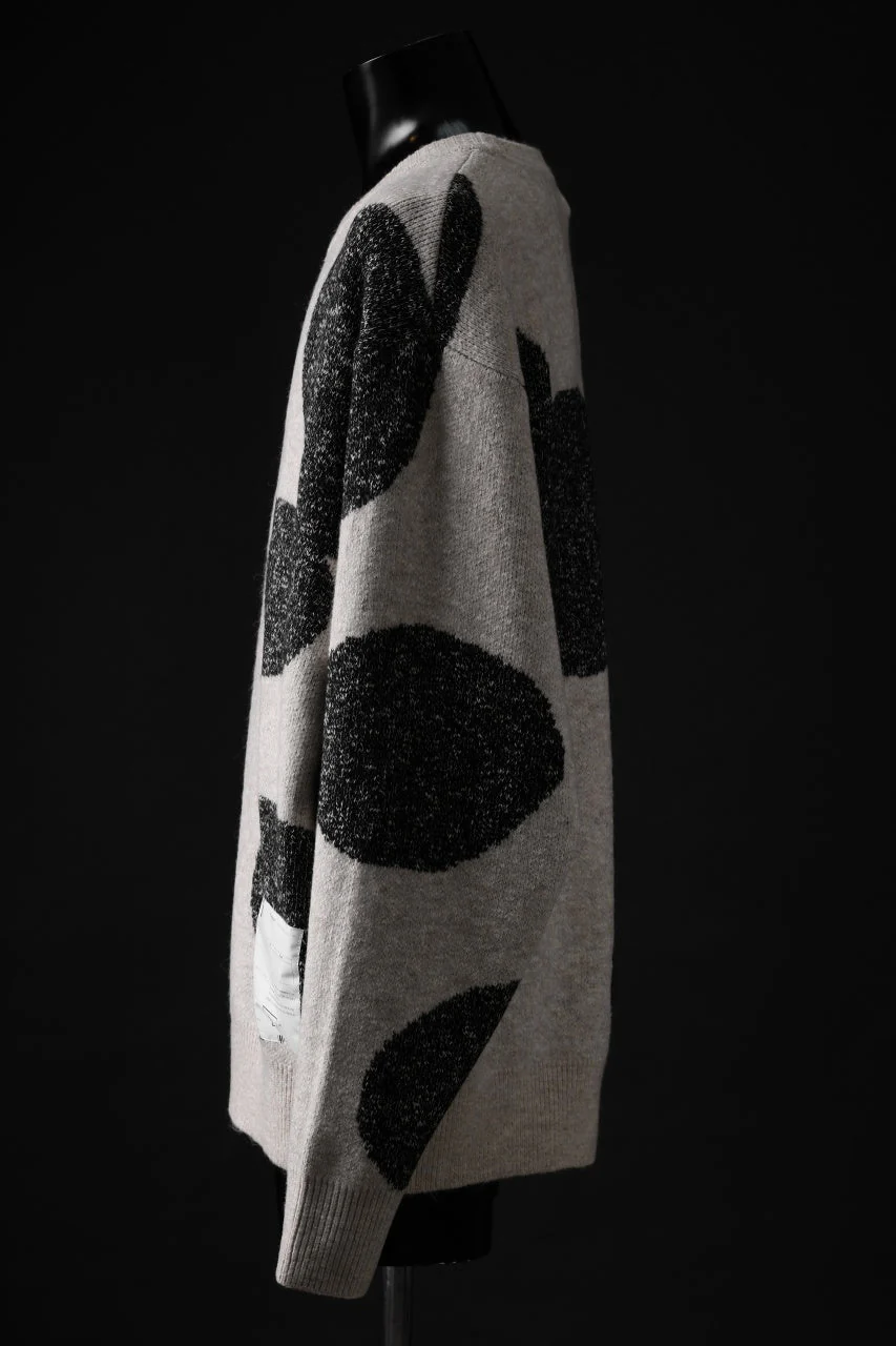 A.F ARTEFACT POLKA PATTERN KNIT TOPS (BEIGE x GREY) - Image 15