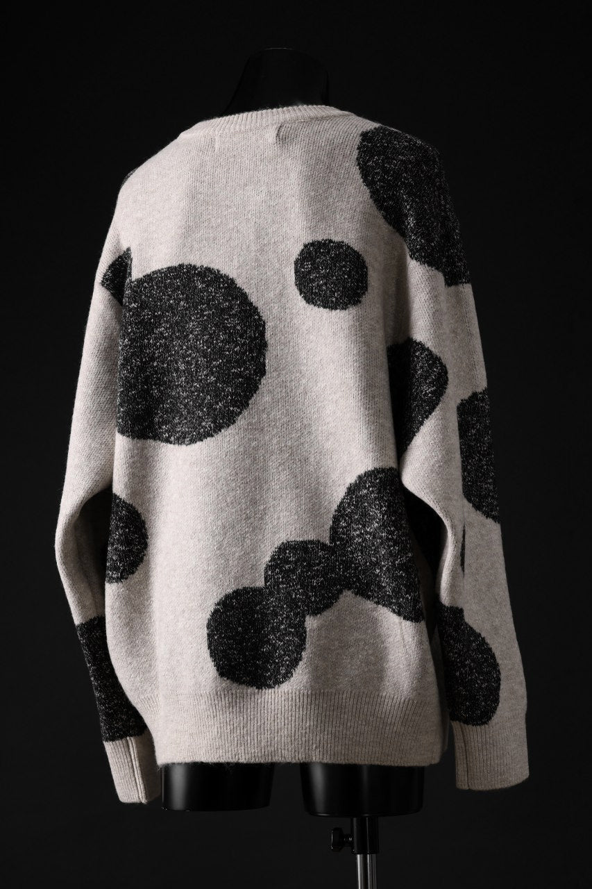 A.F ARTEFACT POLKA PATTERN KNIT TOPS (BEIGE x GREY) - Image 19