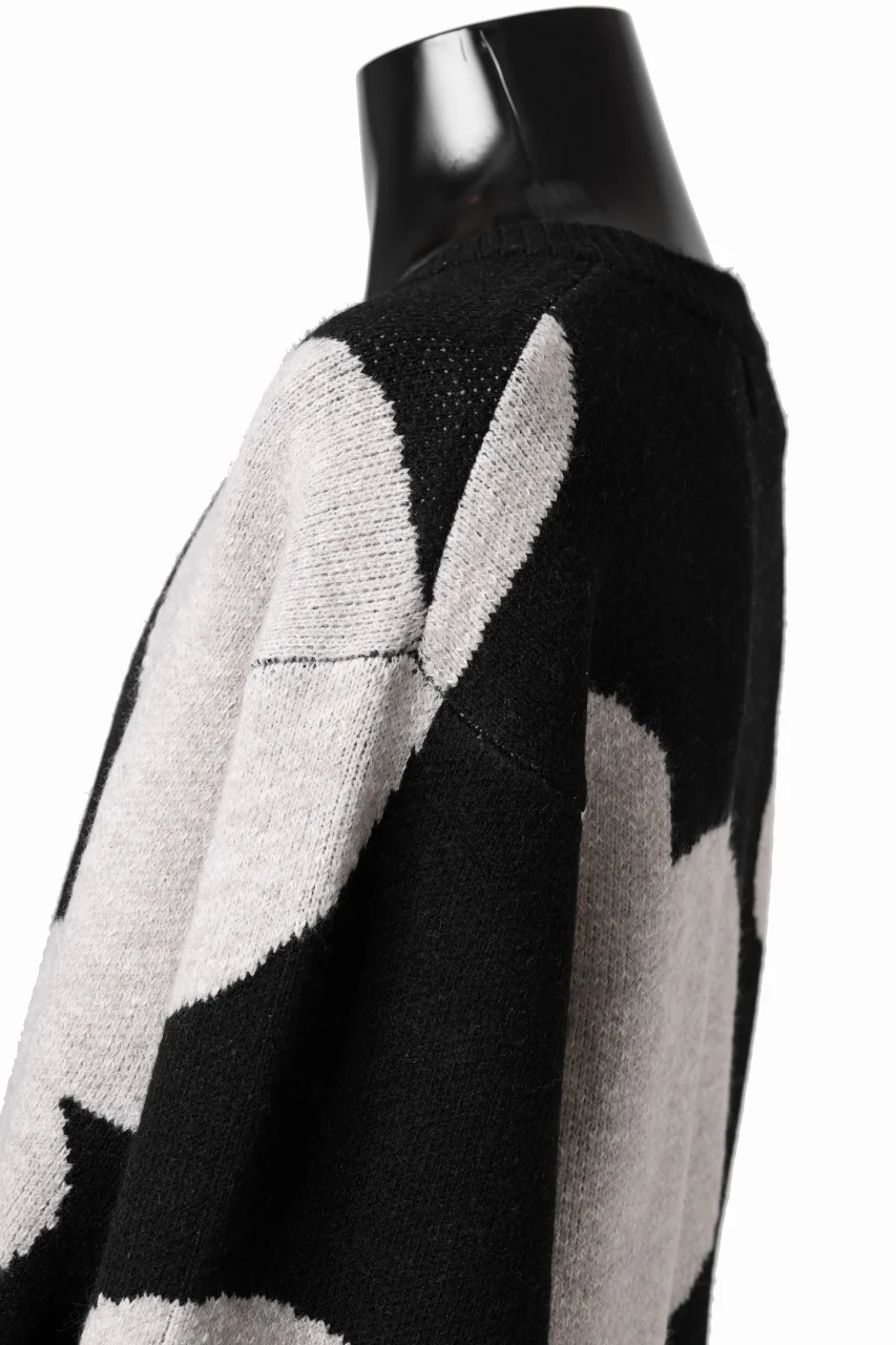 A.F ARTEFACT POLKA PATTERN KNIT TOPS (BLACK x BEIGE) - Image 16