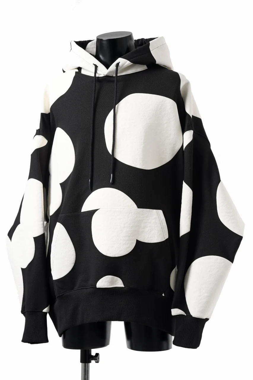 A.F ARTEFACT POLKA PATTERN SWEAT HOODIE (BLACK) - Image 14
