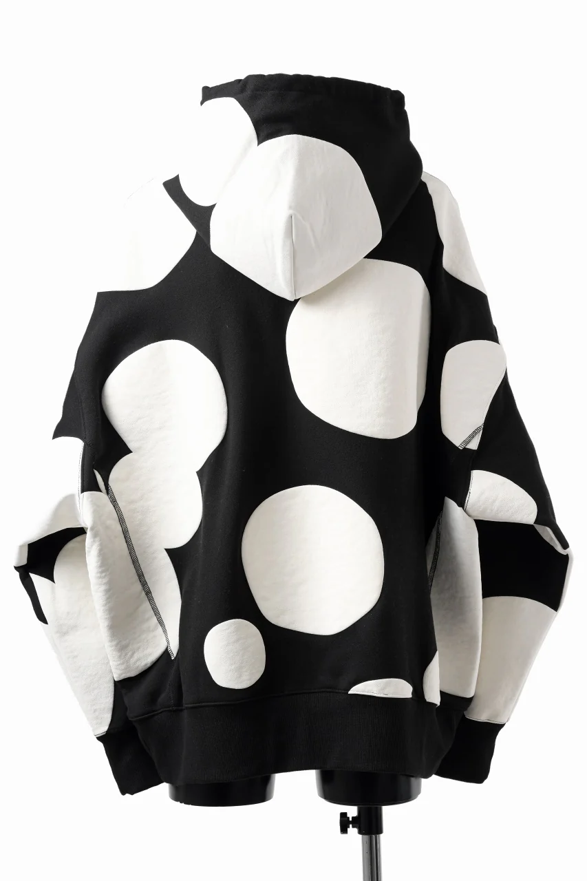A.F ARTEFACT POLKA PATTERN SWEAT HOODIE (BLACK) - Image 16