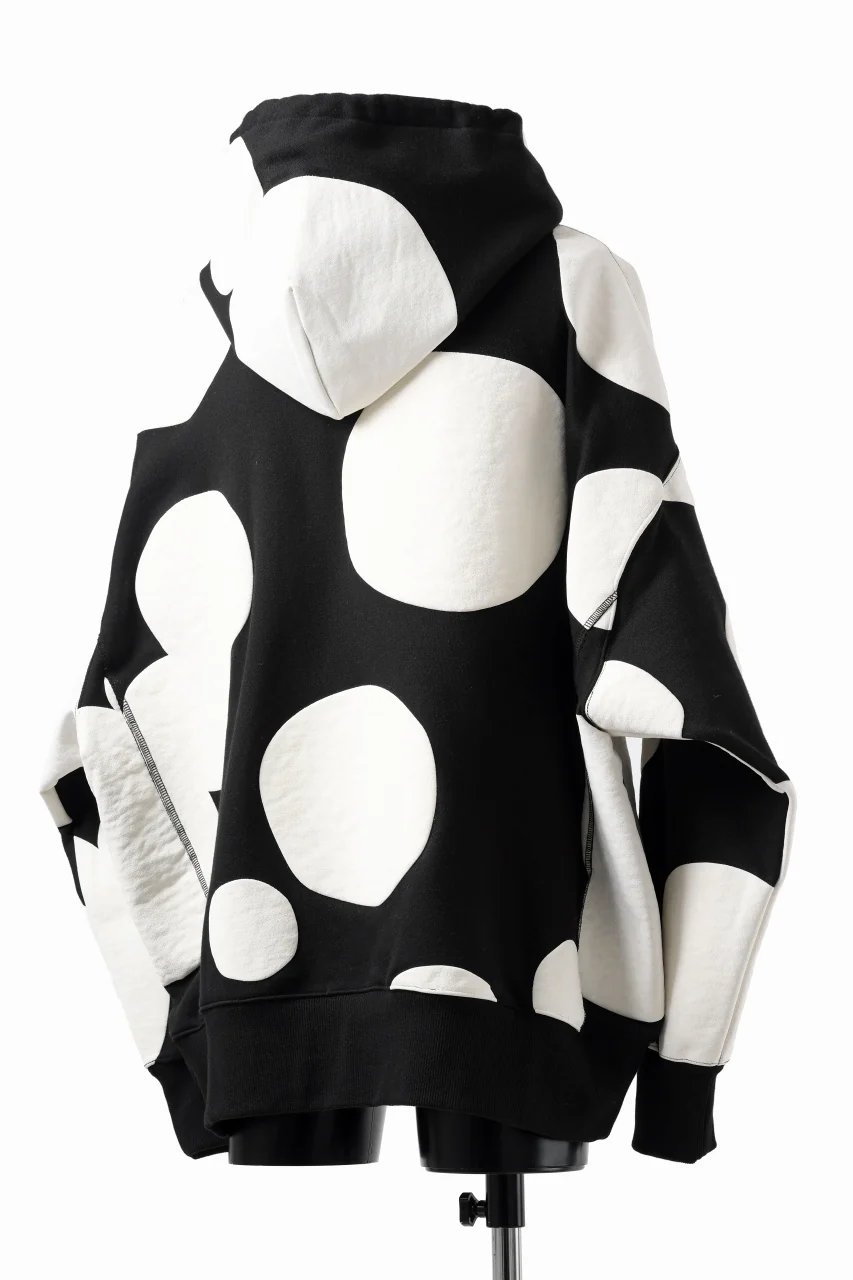 A.F ARTEFACT POLKA PATTERN SWEAT HOODIE (BLACK) - Image 17