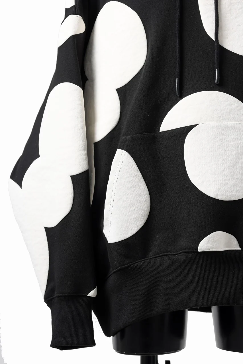 A.F ARTEFACT POLKA PATTERN SWEAT HOODIE (BLACK) - Image 19