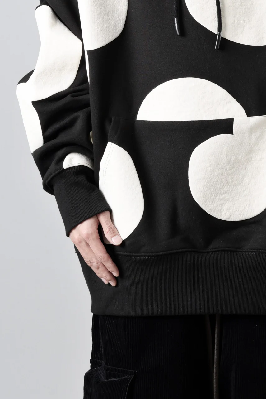 A.F ARTEFACT POLKA PATTERN SWEAT HOODIE (BLACK) - Image 30