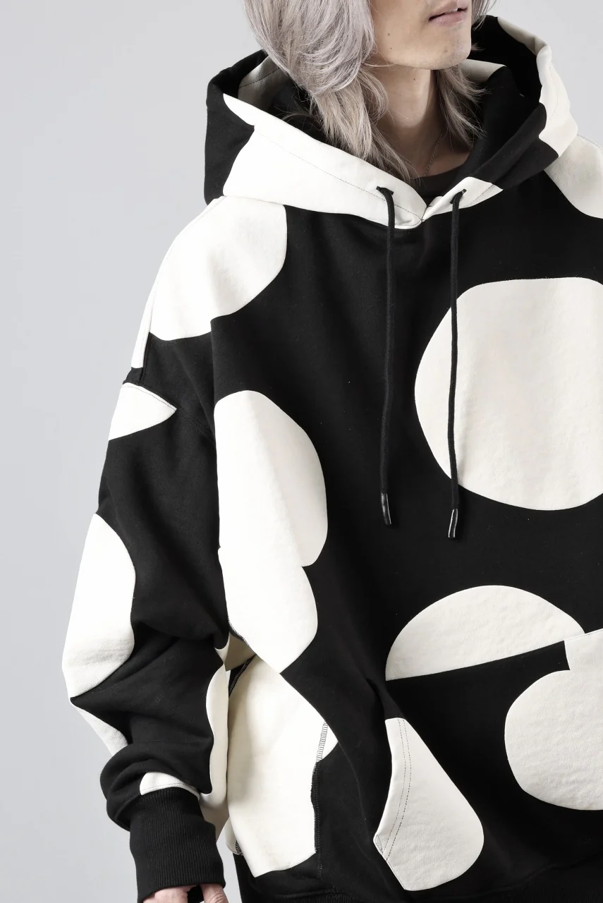 A.F ARTEFACT POLKA PATTERN SWEAT HOODIE (BLACK) - Image 32