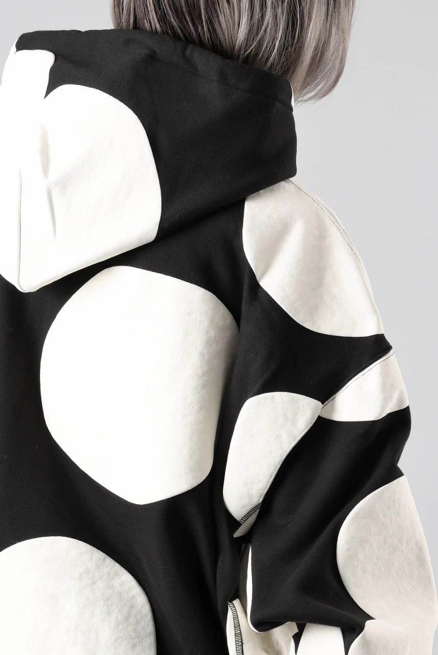 A.F ARTEFACT POLKA PATTERN SWEAT HOODIE (BLACK) - Image 35