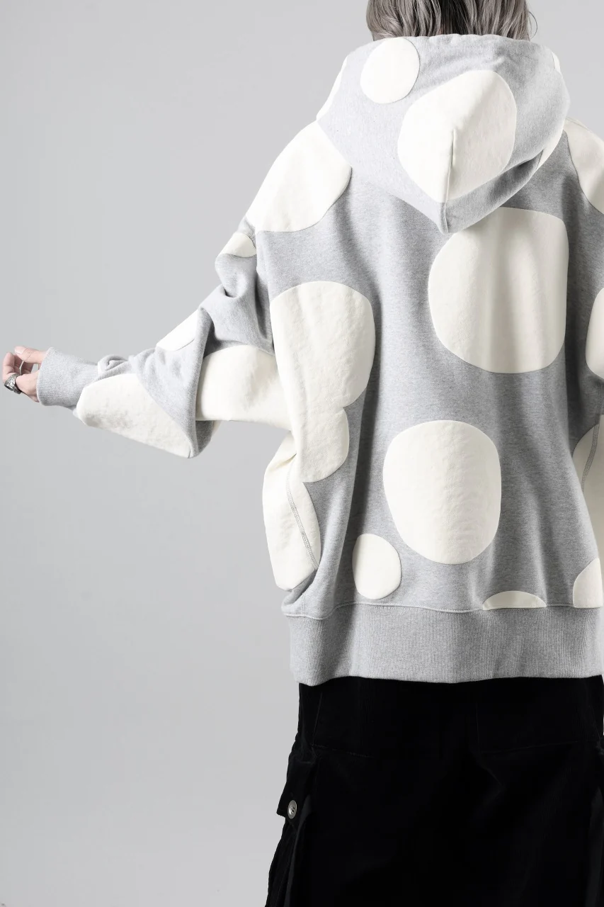 A.F ARTEFACT POLKA PATTERN SWEAT HOODIE (HEATHER GREY) - Image 10