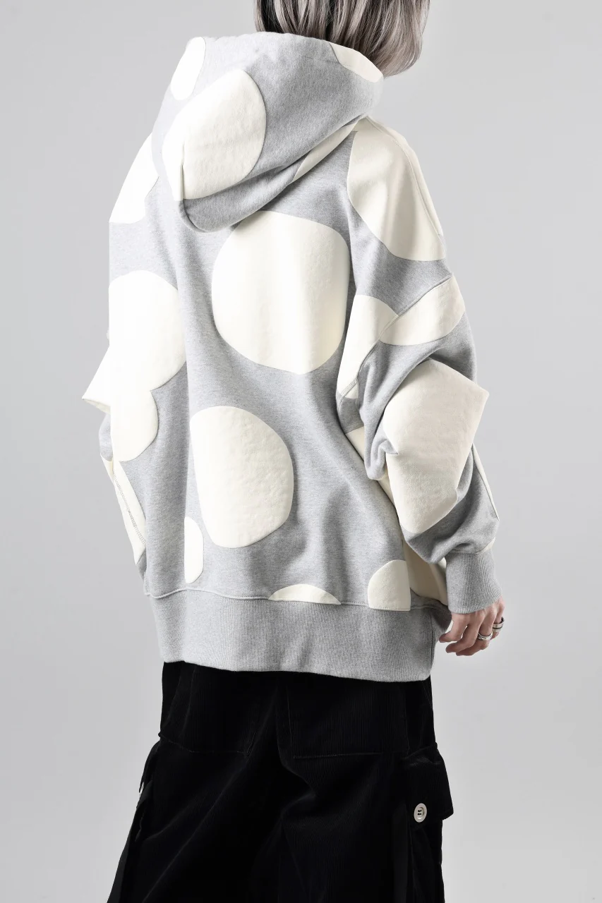 A.F ARTEFACT POLKA PATTERN SWEAT HOODIE (HEATHER GREY) - Image 11