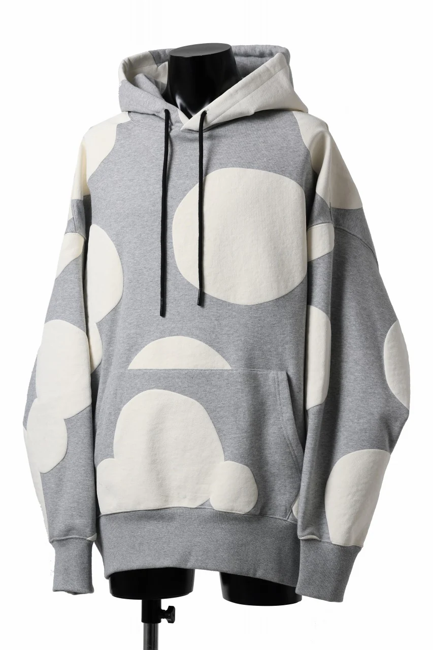 A.F ARTEFACT POLKA PATTERN SWEAT HOODIE (HEATHER GREY) - Image 14
