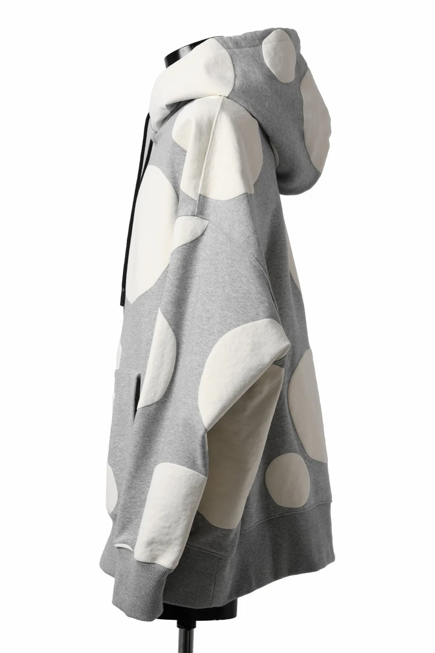 A.F ARTEFACT POLKA PATTERN SWEAT HOODIE (HEATHER GREY) - Image 15