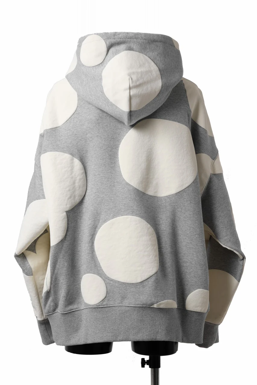 A.F ARTEFACT POLKA PATTERN SWEAT HOODIE (HEATHER GREY) - Image 16