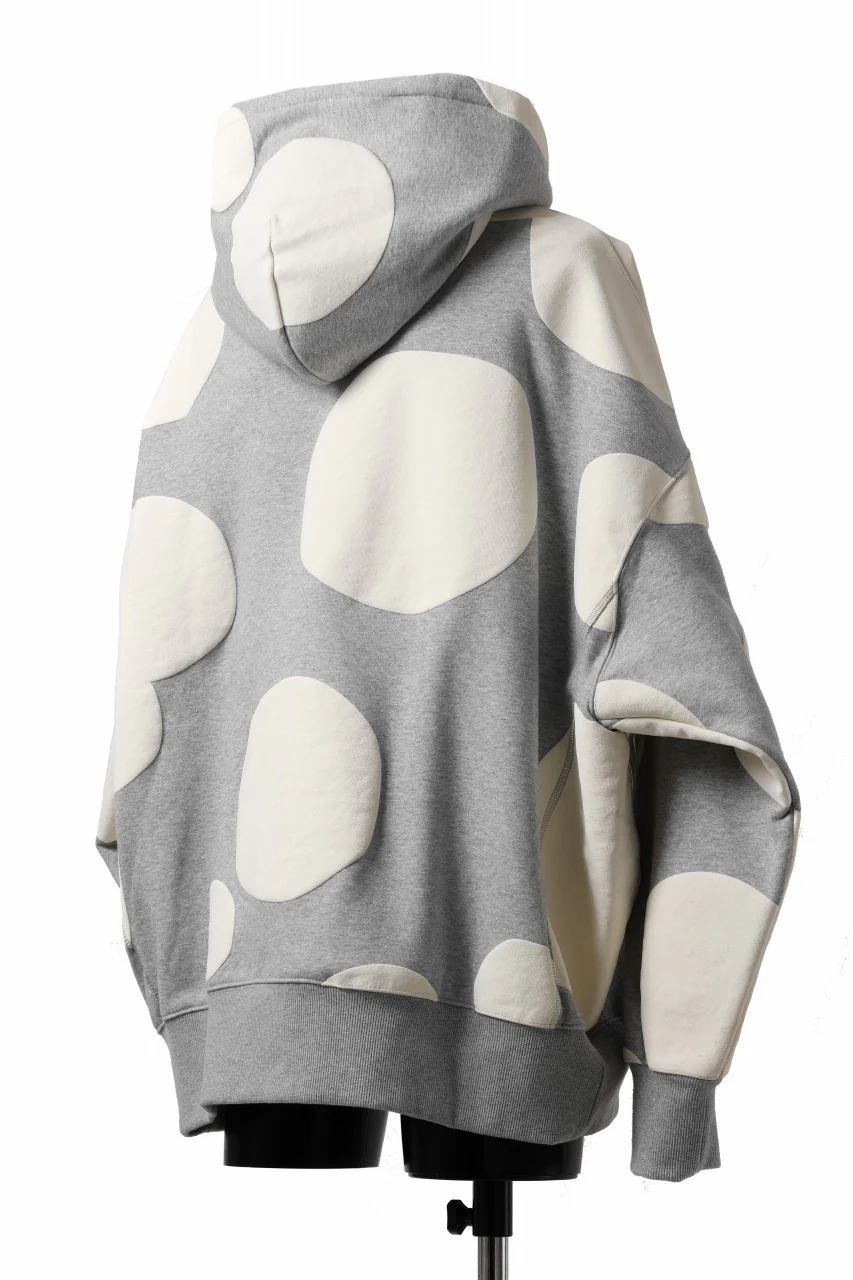 A.F ARTEFACT POLKA PATTERN SWEAT HOODIE (HEATHER GREY) - Image 17