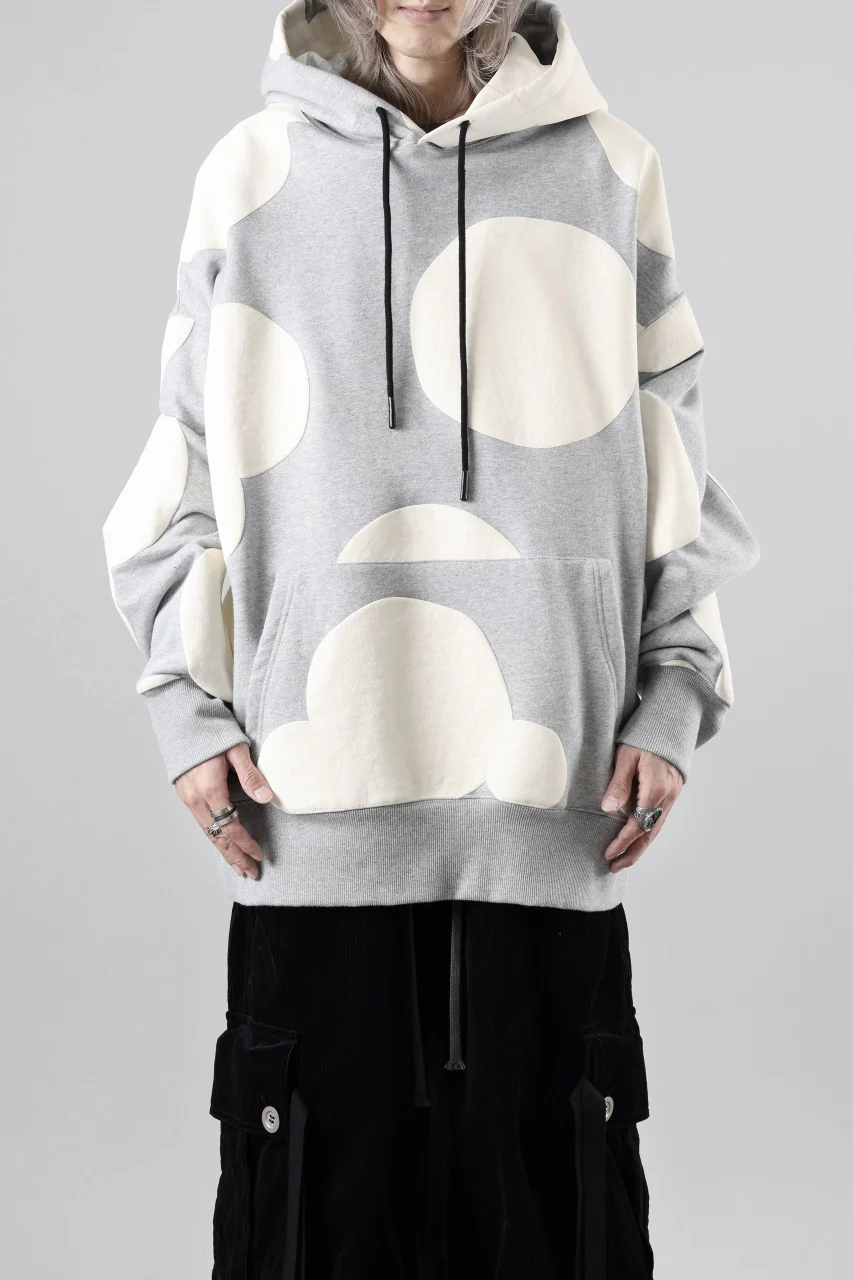 A.F ARTEFACT POLKA PATTERN SWEAT HOODIE (HEATHER GREY) - Image 2