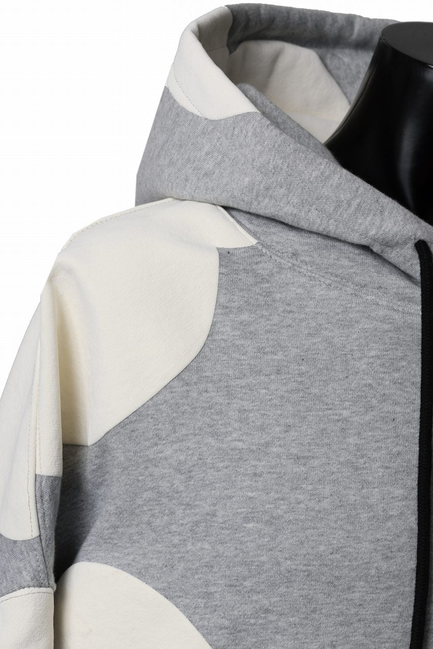 A.F ARTEFACT POLKA PATTERN SWEAT HOODIE (HEATHER GREY) - Image 20