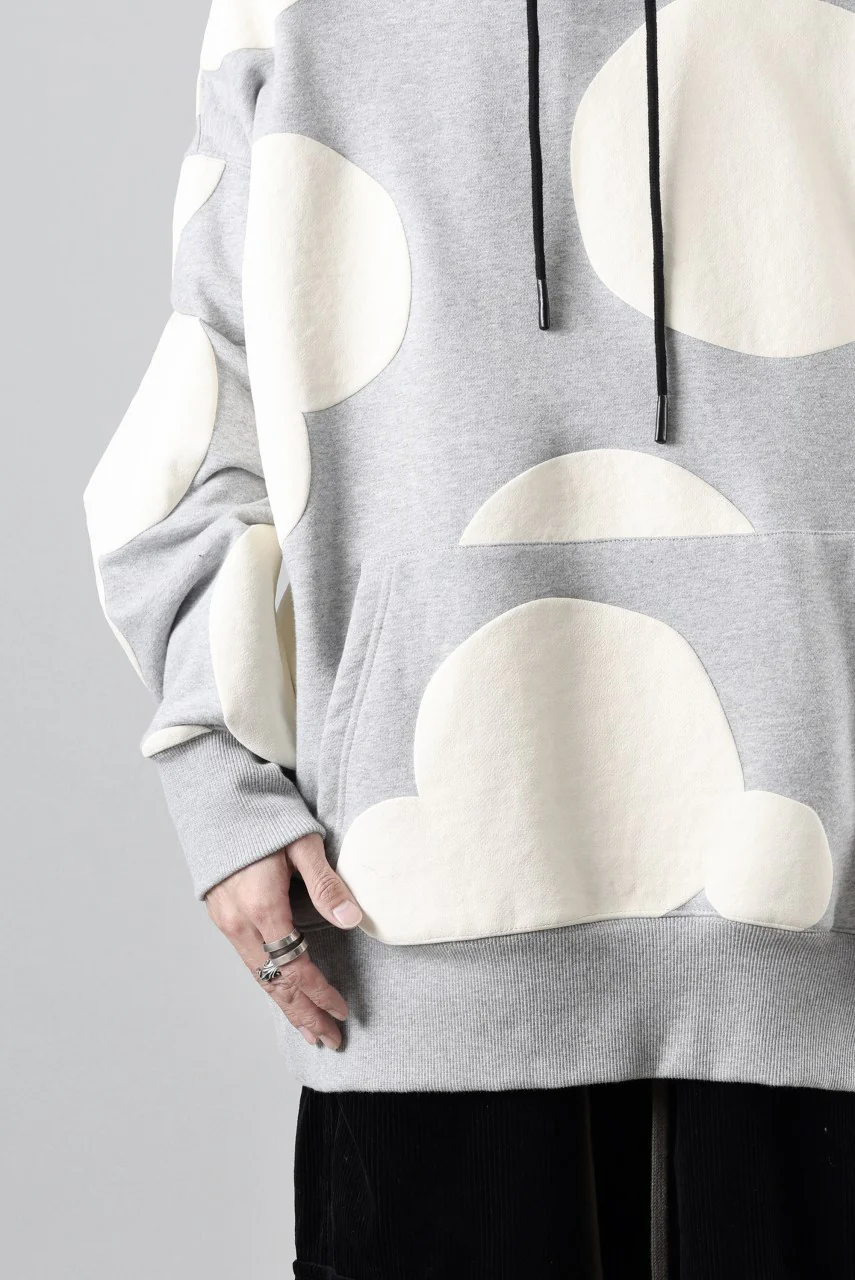 A.F ARTEFACT POLKA PATTERN SWEAT HOODIE (HEATHER GREY) - Image 28