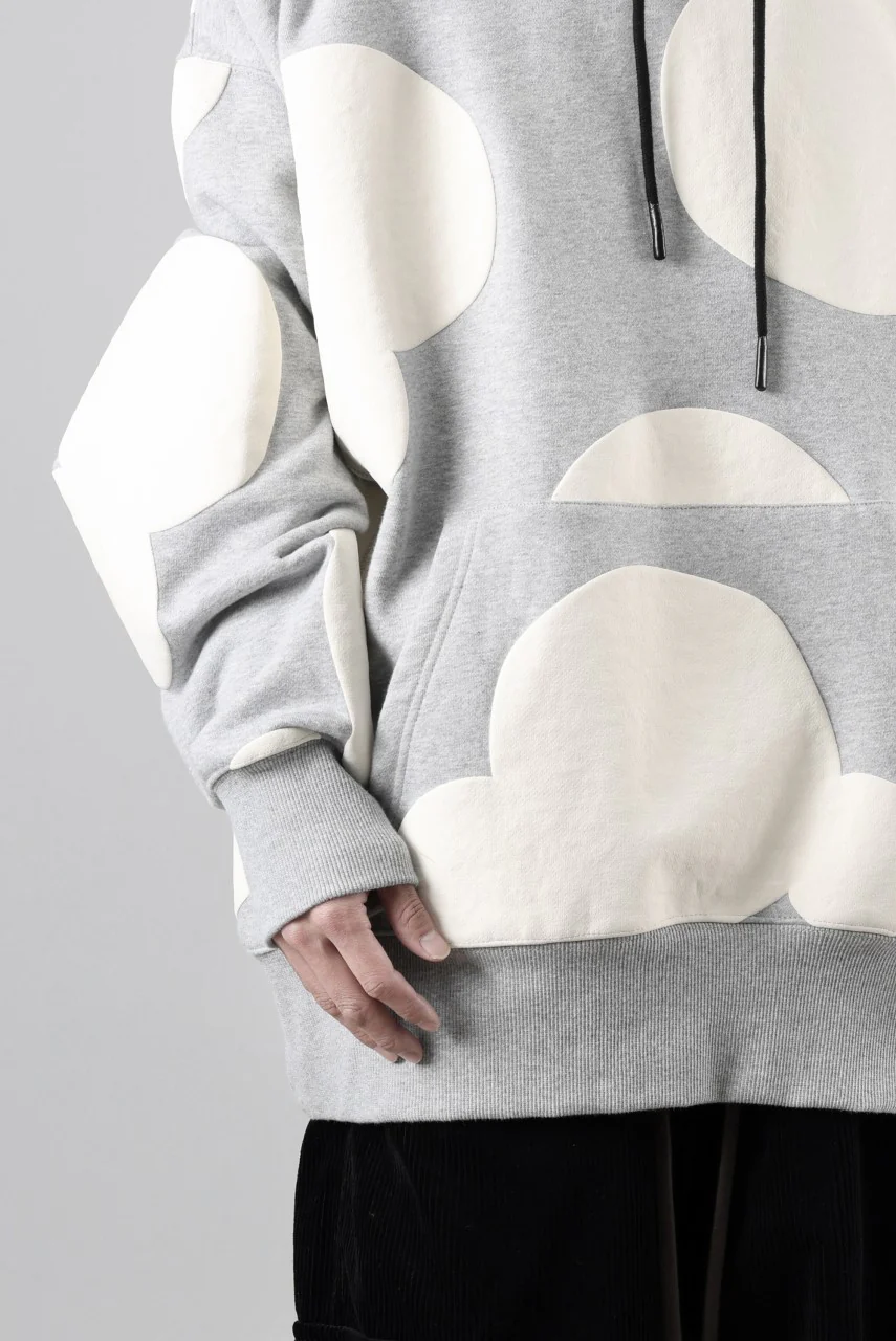A.F ARTEFACT POLKA PATTERN SWEAT HOODIE (HEATHER GREY) - Image 29