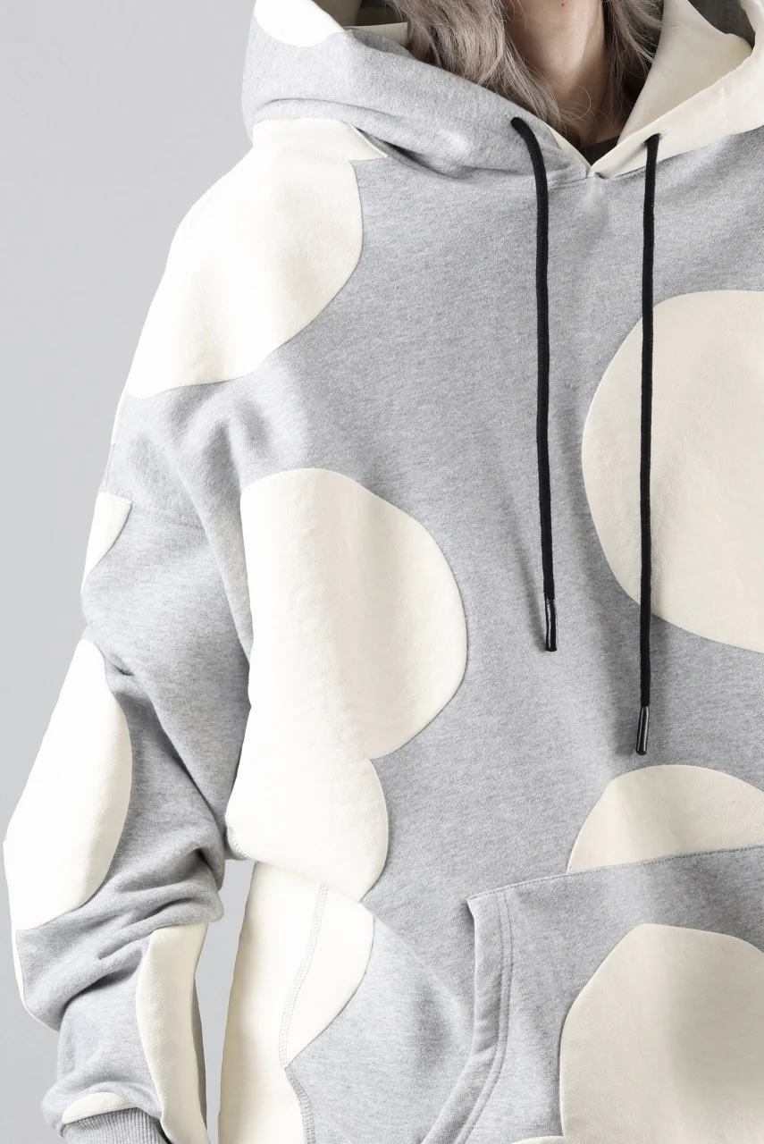 A.F ARTEFACT POLKA PATTERN SWEAT HOODIE (HEATHER GREY) - Image 30