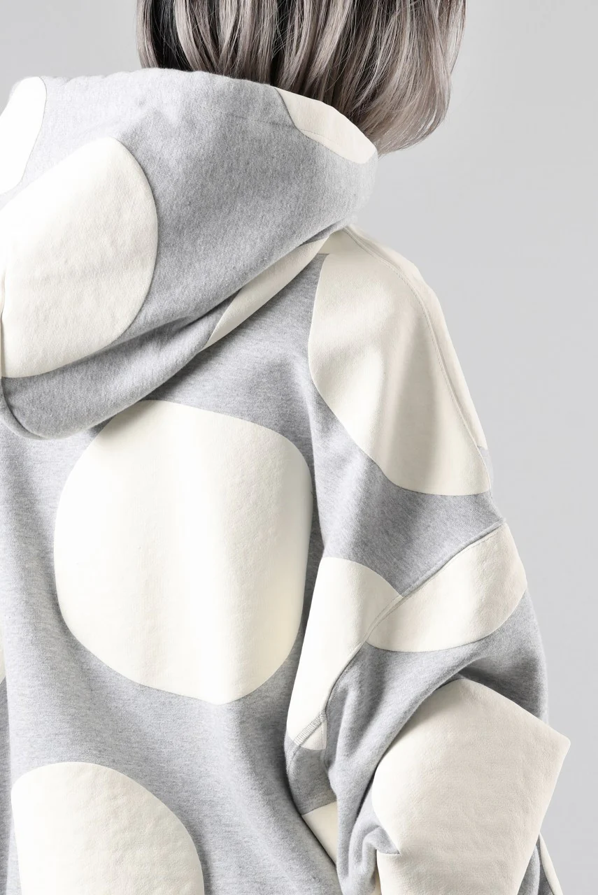 A.F ARTEFACT POLKA PATTERN SWEAT HOODIE (HEATHER GREY) - Image 32