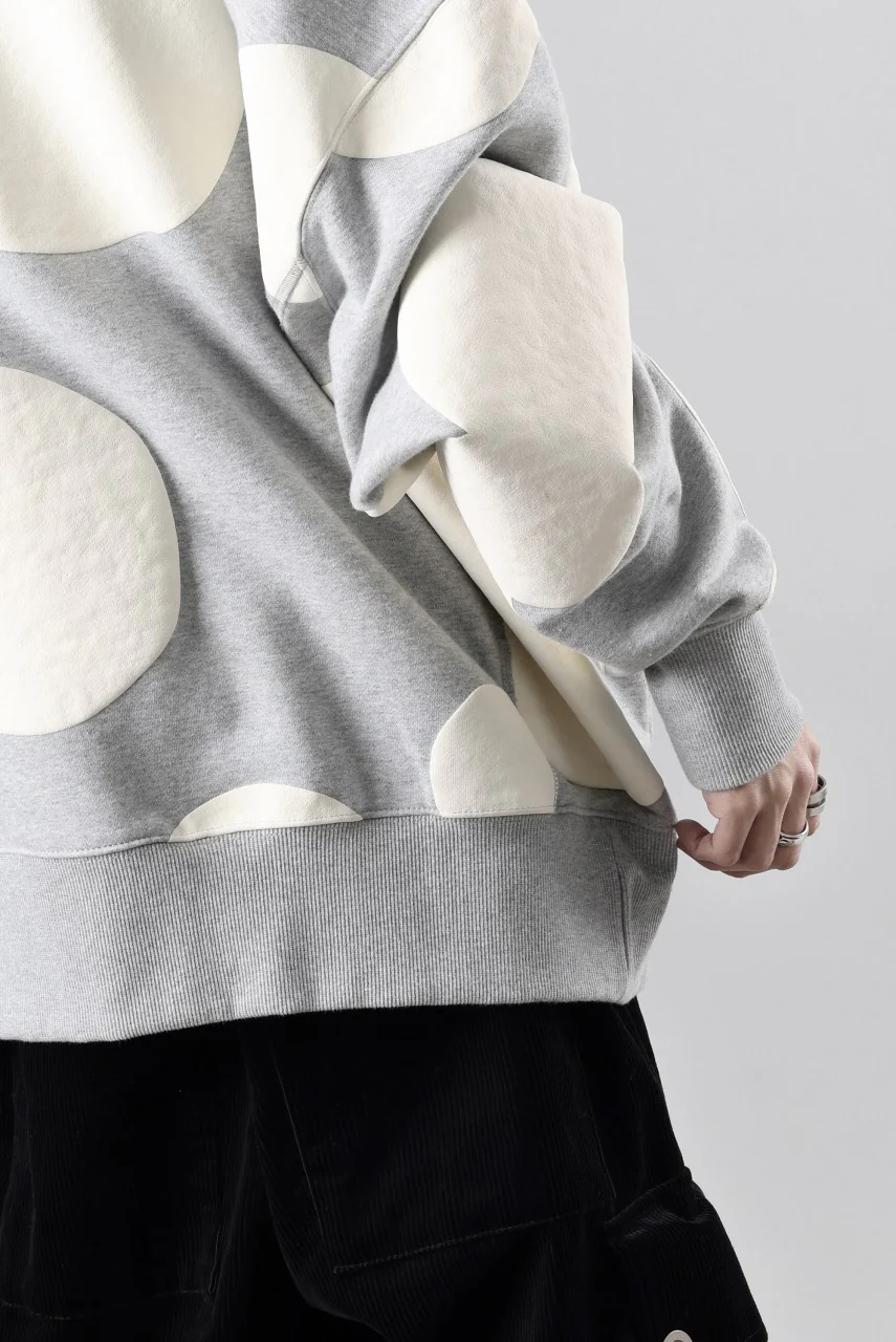 A.F ARTEFACT POLKA PATTERN SWEAT HOODIE (HEATHER GREY) - Image 33
